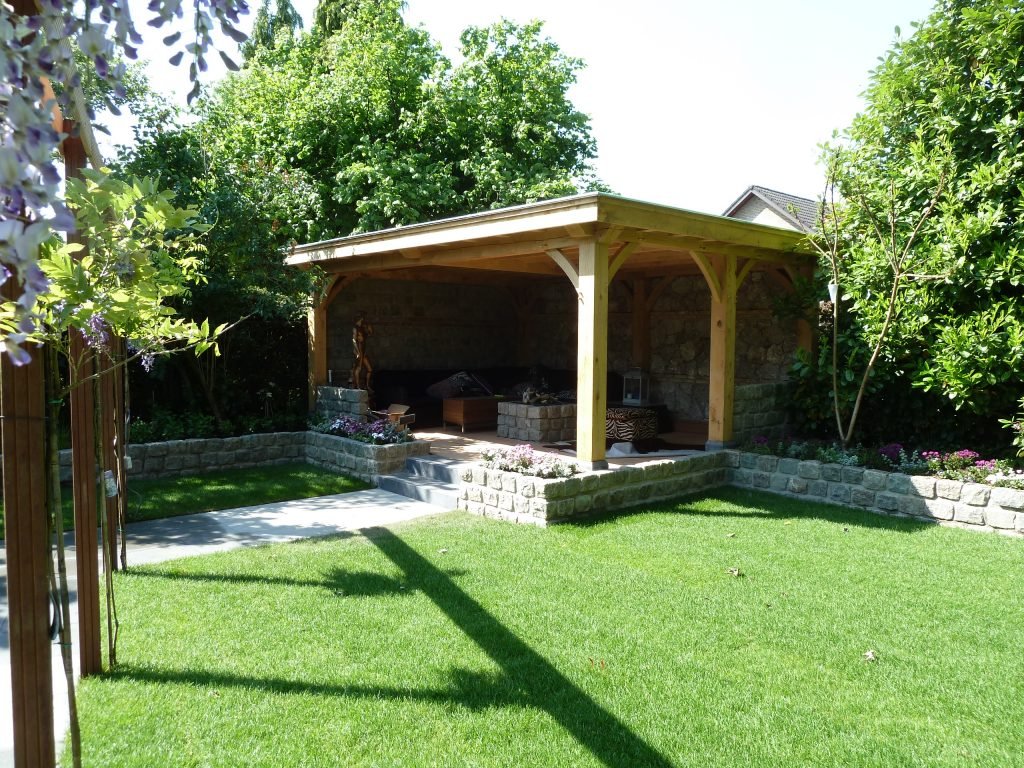 Eikenhouten veranda overkapping